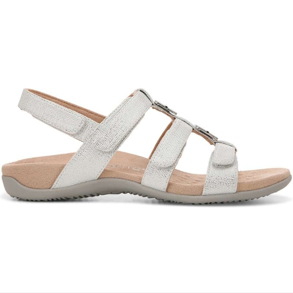 Vionic Amber Adjustable Strap Silver Metallic Com… - image 7